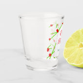 Arch shape cherry blossom red green baby shower na schnapsglas (Links)