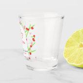 Arch shape cherry blossom red green baby shower na schnapsglas (Rechts)