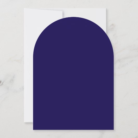 Arch Shape Classic Luxe | Dark Blue Bar Mitzvah Einladung (Rückseite)