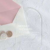 Arch Shaped Elegant Calligraphy Simple WEDD Acryleinladungen