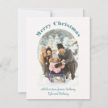 Arch Shaped Foto Flat Foto Holiday Card