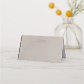 Arch Shaped Neutral Luxe Wedding Platzkarte (Rückseite)