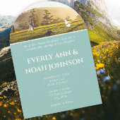 Arch Silver Blue Blumen und Bienen Wedding Einladung