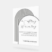 Arch Simple Minimal Rings Erwärmung Hochzeit Acrylschild (Winkel)