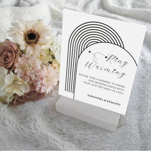 Arch Simple Minimal Rings Erwärmung Hochzeit Acrylschild