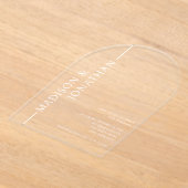 Arch Stacks Modern Elegante Klare Hochzeit Acryleinladungen (Ablage )