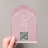 Arch Style Akronylic Wedding QR Code Einladung (Insitu (Handheld))