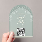 Arch Style Akronylic Wedding QR Code Einladung (Insitu (Handheld))