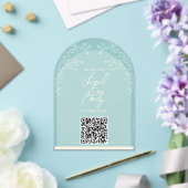 Arch Style Akronylic Wedding QR Code Einladung (Insitu (Hochzeit))