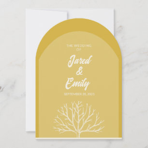 Arch Style Nature Wedding Invitation QR Code Einladung