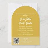 Arch Style Nature Wedding Invitation QR Code Einladung (Rückseite)