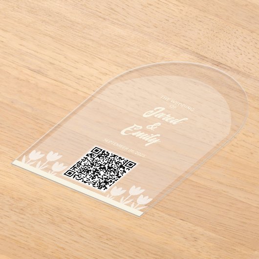Arch Style Wedding Einladung QR Code Einladung (Ablage )