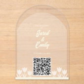 Arch Style Wedding Einladung QR Code Einladung (Vorderseite)