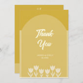 Arch Style Wedding Flat Danke Karte (Vorne/Hinten)