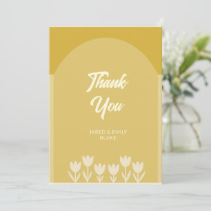 Arch Style Wedding Flat Danke Karte