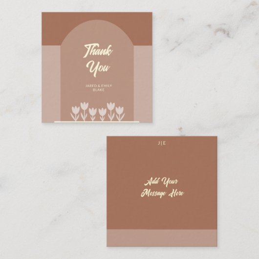 Arch Style Wedding Flat Danke Karte (Vorne/Hinten)