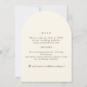 Arch Sunset Olive Tree Destination Wedding Einladung (Rückseite)