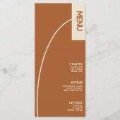 Arch Tan Terracotta Wedding Menu Menükarte (Vorderseite)