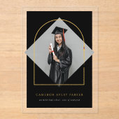 Arch Tassels Minimalistisch Frame Foto Abschluss Acryleinladungen (Vorderseite)