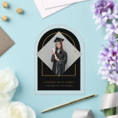 Arch Tassels Minimalistisch Frame Foto Abschluss Acryleinladungen (Insitu (Hochzeit))