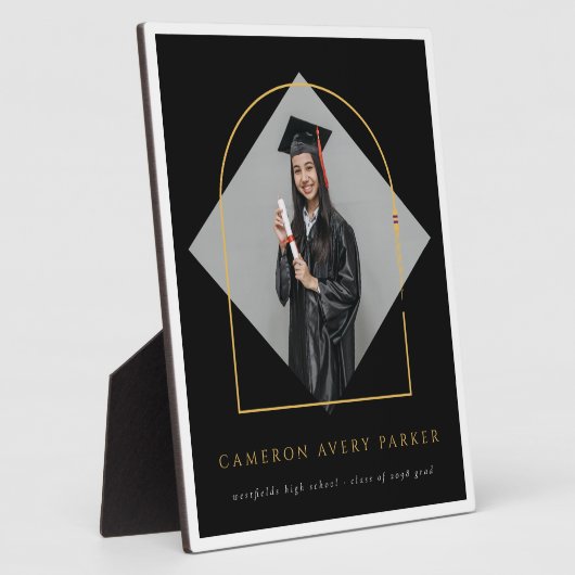 Arch Tassels Minimalistisch Frame Foto Abschluss Fotoplatte (Seite)