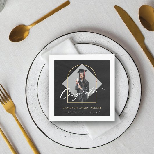 Arch Tassels Minimalistisch Frame Foto Abschluss Serviette