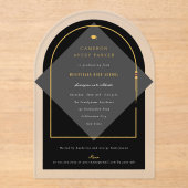 Arch Tassels Minimalistisch Frame Foto Graduate Pa Acryleinladungen (Vorderseite)