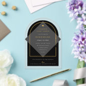 Arch Tassels Minimalistisch Frame Foto Graduate Pa Acryleinladungen (Insitu (Hochzeit))