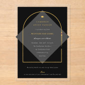 Arch Tassels Minimalistisch Frame Foto Graduate Pa Acryleinladungen (Vorderseite)