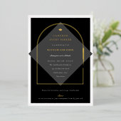 Arch Tassels Minimalistisch Frame Foto Graduate Pa Folieneinladung (Stehend vorne)