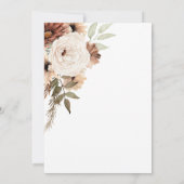 Arch Terracotta Floral Boho Bridal Brunch Einladung (Rückseite)