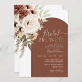 Arch Terracotta Floral Boho Bridal Brunch Einladung (Vorne/Hinten)