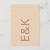 Arch Terracotta Pampas Boho Wüste Coral Wedding Begleitkarte (Rückseite)