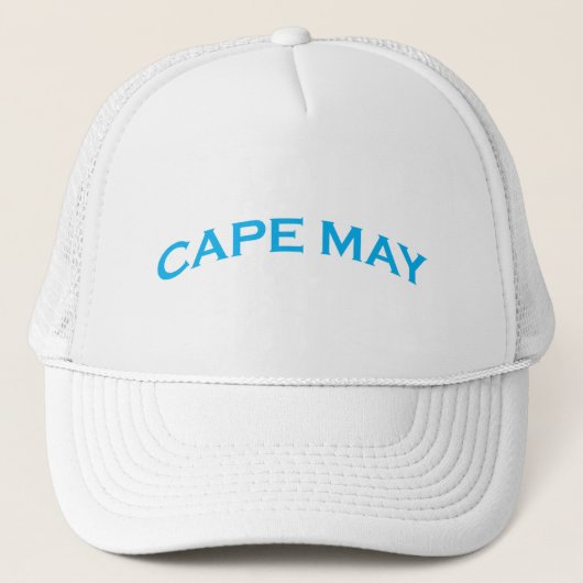 Arch Text von Cape May (NJ) Truckerkappe (Vorderseite)