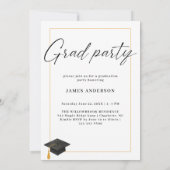 Arch Trendy Modern Script Photo Graduation Party Einladung (Rückseite)