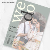 Arch Typografy Foto Overlay Page Grüne Hochzeit Einladung