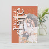 Arch Typografy Foto Overlay Save The Date (Stehend Vorderseite)