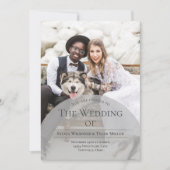 Arch Typografy Foto Wedding Einladung (Vorderseite)