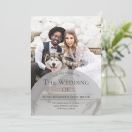 Arch Typografy Foto Wedding Einladung