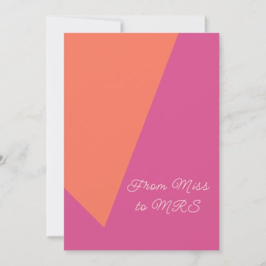 Arch Virbant Pink und Orange Brautparty Einladung (Rückseite)