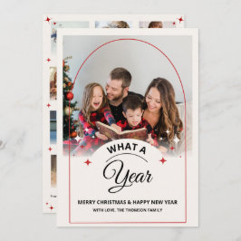 Arch was a Year in Review Multi Foto Weihnachten Karte