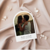 Arch Wedding Einladung mit Foto und QR Code