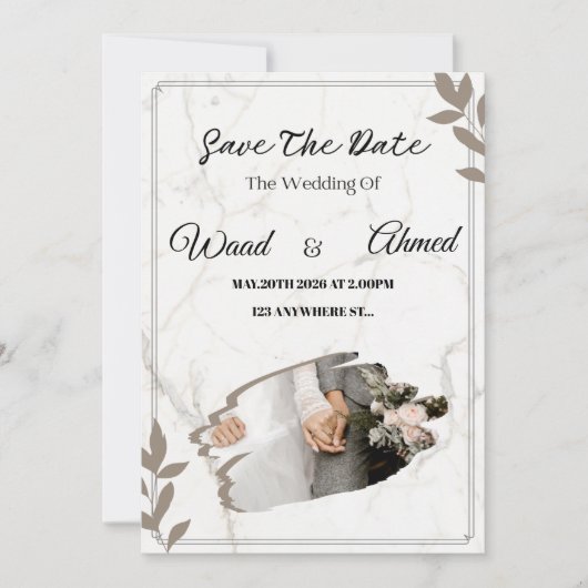 Arch Wedding Invitation | Modern Aesthetic Feiertagskarte (Vorderseite)