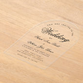 Arch Wedding Modernes, Minimalistisches, transpare Acryleinladungen (Ablage )