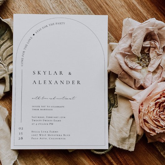 Arch Wedding Party Einladungskarte Einladung