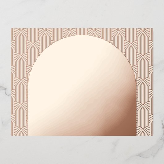 Arch Wedding RSVP Card Folie Einladungspostkarte (Vorderseite)