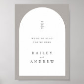 Arch Wedding Welcome Sign Poster (Vorne)