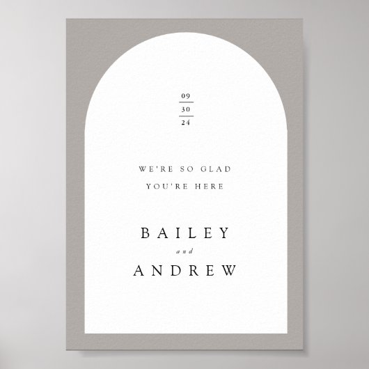 Arch Wedding Welcome Sign Poster (Vorne)