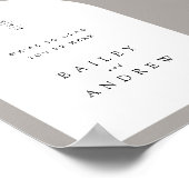 Arch Wedding Welcome Sign Poster (Ecke)