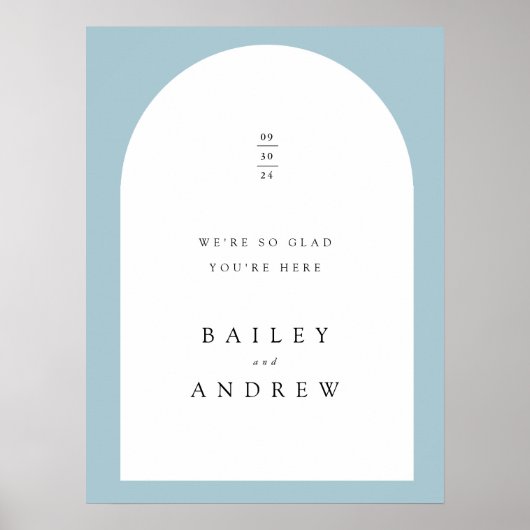 Arch Wedding Welcome Sign Poster (Vorne)